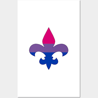 Fleur De Lis Bi Pride! Posters and Art